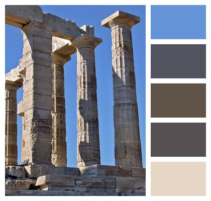 Ancient Temple Of Poseidon Greek Image